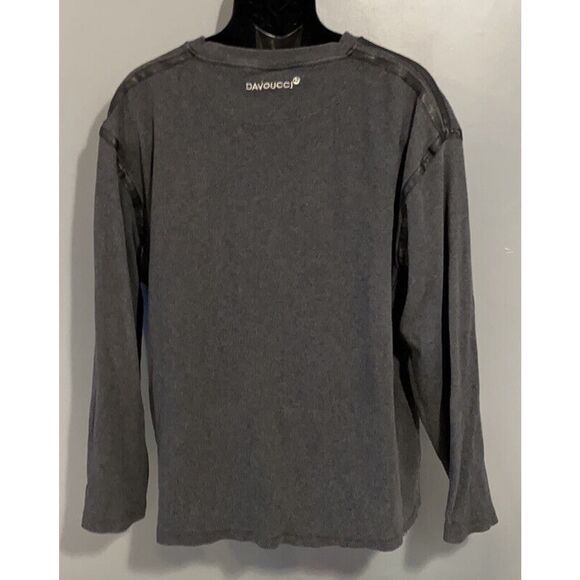 Davoucci Shirt Men’s Ribbed Leather Straps‎ Dsize Xl Gray - Picture 5 of 8